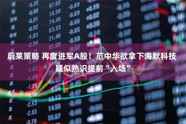 蔚莱策略 再度进军A股！范中华欲拿下海默科技 疑似熟识提前“入场”